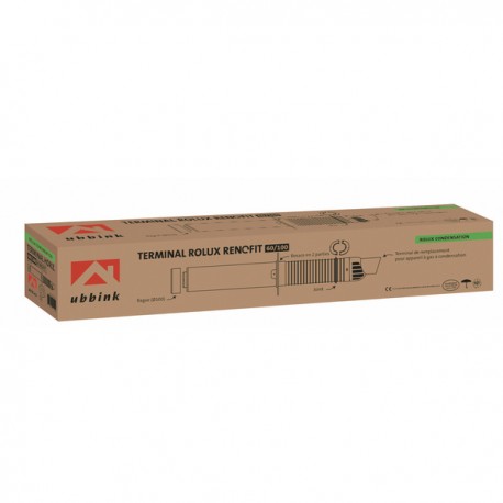 Rolux Rénofit® 60/100 horizontal wall terminal  - UBBINK : 229410