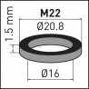 Rubber washer for aerator insert M22 (X 10) - NEOPERL : FLEX1207