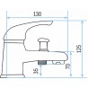 Shipyard plumbing fixtures - bath/shower mixer "Single hole" - DIFF