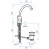 Basin mixer tap NIAGARA DISC - WM336ND1ZC00P01 - ROCA : A5A3670C00