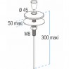 Basin or bidet pull rod L213 - NICOLL : 0201004