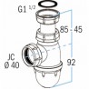 PVC sink drain 552 - NICOLL : 0204002
