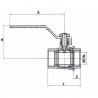 Ball valve FF 1/4" - DIFF