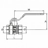 Ball valve FF 1" - DIFF