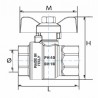 Ball valve FF butterfly handle 3/8? - DIFF