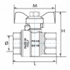 Ball valve FF butterfly handle 1/2? - DIFF