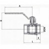 Ball valve MF 1/4" - DIFF