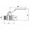 Ball valve MF 1/2" - DIFF