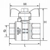 Ball valve MF butterfly handle 3/8? - DIFF