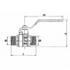 Ball valve MM 1/2" - DIFF