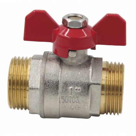 Ball valve MM butterfly handle PN 40 3/8" - DIMPEXP : 1362-38