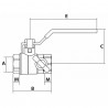 Drain ball valve FF PN 40 2" - DIMPEXP : 2142-2
