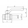 Ball valve FF with extended lever PN 40 NF 1 1/2? - EFFEBI : 0884V408NF