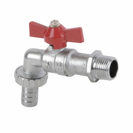 Ball valve garden tap, hose connector 1/2" 3/4" - DIFF