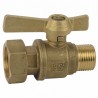 Water meter isolation ball valve straight MF 3/4" - DIFF