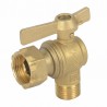 Water meter isolation ball valve angled MF 1/2? 3/4? - DIFF