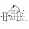 Brass Y-strainer 1 1/4" - DIFF