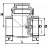 EPDM rubber single flapper valve 1/2" - DIFF