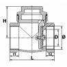 Single flapper valve NBR seat 3" - DIFF