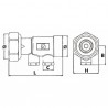 Brass anti-pollution check valve NF 3/4" F M short version - DIFF