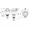 Miniluft CP 3/8 with shut-off valve  - RBM : 7910340