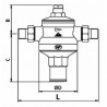 Rinox diaphragm pressure reducing valve MM 3/4" - RBM : 510510