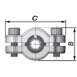 Long steel repair collar DSL 21.3 (1/2") - GEBO : 01.252.28.01