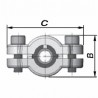 Long steel repair collar DSL 21.3 (1/2") - GEBO : 01.252.28.01