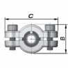 Long steel repair collar DSL 48.3 (1-1/2") - GEBO : 01.252.28.05