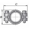 Short steel repair collar DSK 21.3 (1/2") - GEBO : 01.260.28.01