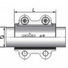 Short steel repair collar DSK 26.9 (3/4") - GEBO : 01.260.28.02