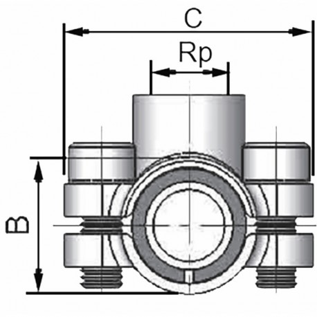 Repair collar bypass ANB F 26.9 (F1/2") - GEBO : 01.261.28.0201