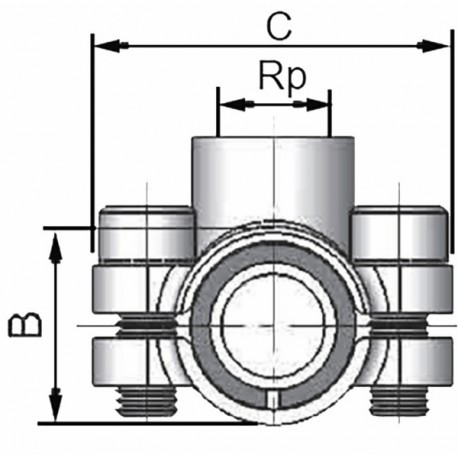 Repair bypass collar ANB F 42.4 (F3/4") - GEBO : 01.261.28.0402