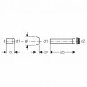 Flush bend extension set with collar - GEBERIT : 118.026.11.1