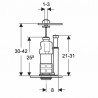 Stop-and-go flush flushing mechanism type 220 - GEBERIT : 240.155.21.1