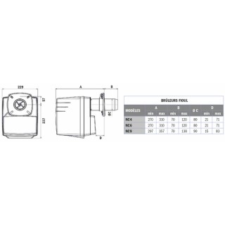 Burner NC4 H101A 20 - 30kW - CUENOD : 3832014