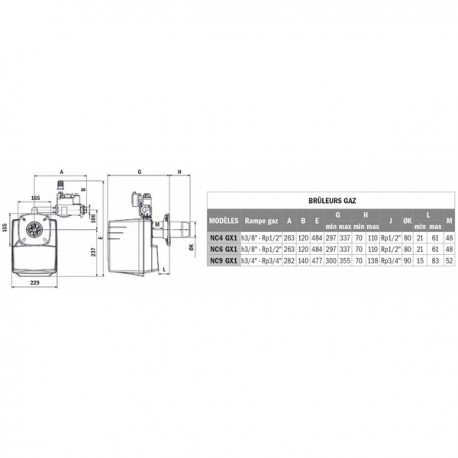 Gas burner CB-NC6 GXE - CUENOD : 3836559