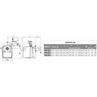 Gas burner CB-NC10 GXE - CUENOD : 3836578