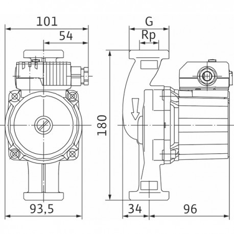 Domestic circulating pump star-z 25/2 mono - WILO : 4029062