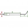 Flame sensing probe C28/C34 - DIFF for Cuenod : 146329