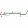 Electrode unit with cable C28/34 - DIFF for Cuenod : 145905