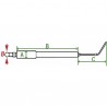 Flame sensing probe WG5 - DIFF for Weishaupt : 23210014207