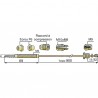 Thermocouple 900mm m8 m9 m10 11/32" f6 compression - DIFF