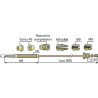 Thermocouple 900mm m8 m9 m10 11/32" f6 compression - DIFF