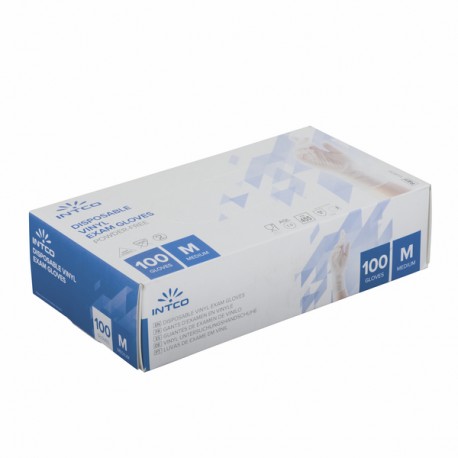 Disposable vinyl glove size 7/8 - M (X 100) - PAREDES : 707521