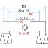 Yard valves and fittings - Shower mixer with adjustable interaxis - DIFF