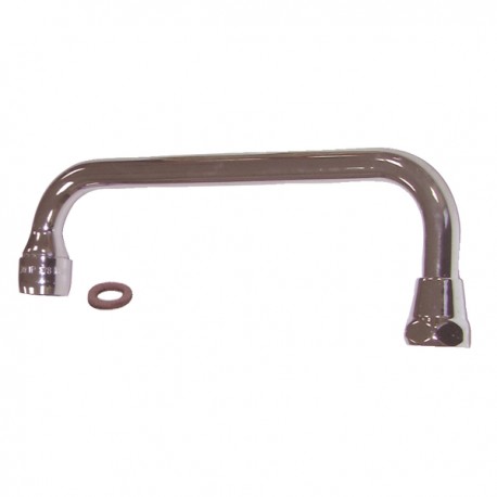 Connecting pipe and gooseneck - Superior pouring spout F15/21 x 200mm - DIFF