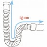 Waste outlet - Extensible drain flexible connector 40mm - DIFF