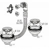 Sink waste plug with 2 tanks basket - NICOLL : 0204168