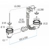 Waste plug and plastic waste outlet - Diameter 70 - NICOLL : 0204310